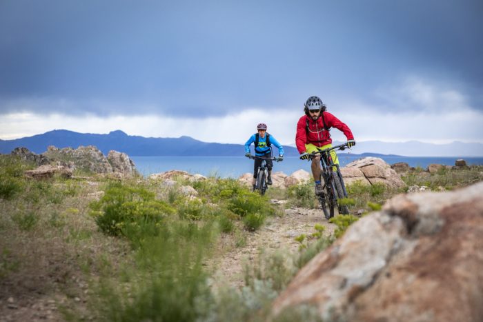 biking Antelope Island