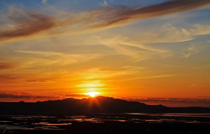 sunset over frary peak