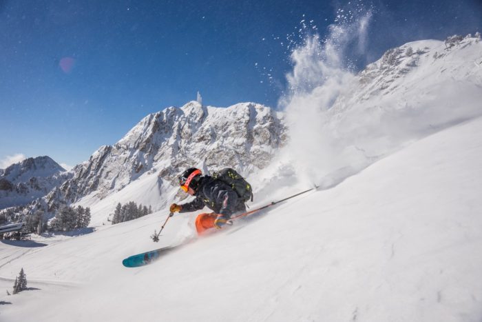 Man Skiing the Snow Basin