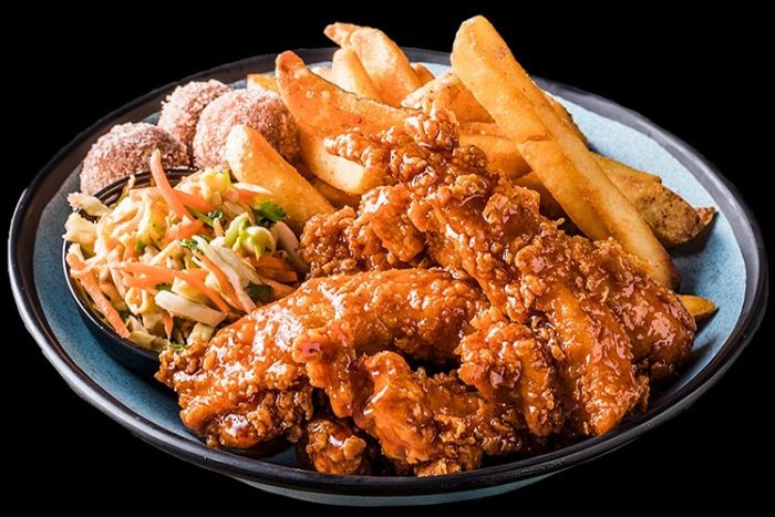 Delicious Chicken Fries and Slaw at the Sticky Bird