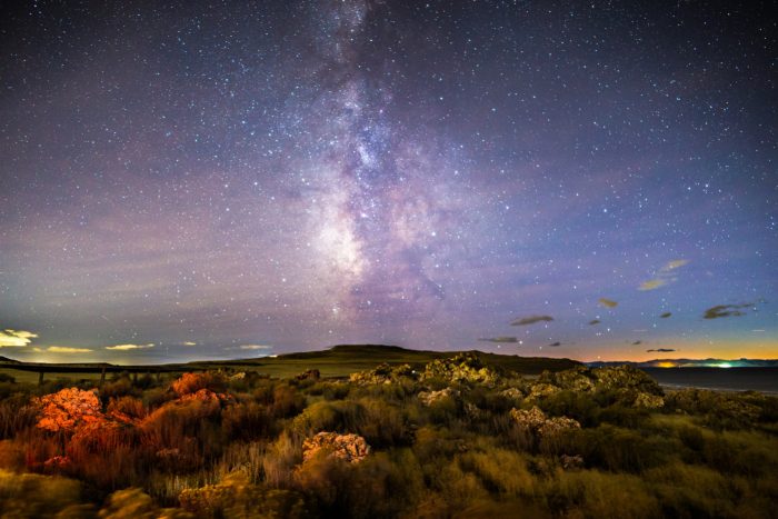 Scenic Night Sky View of Antelope Island