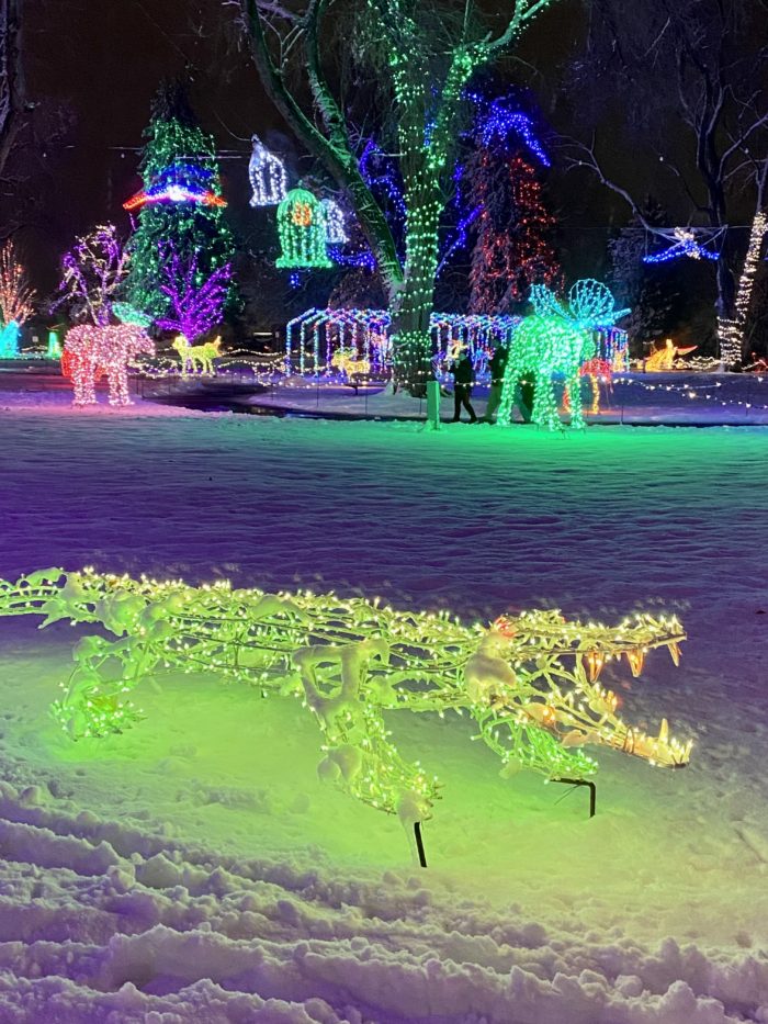 Christmas light display in Layton City