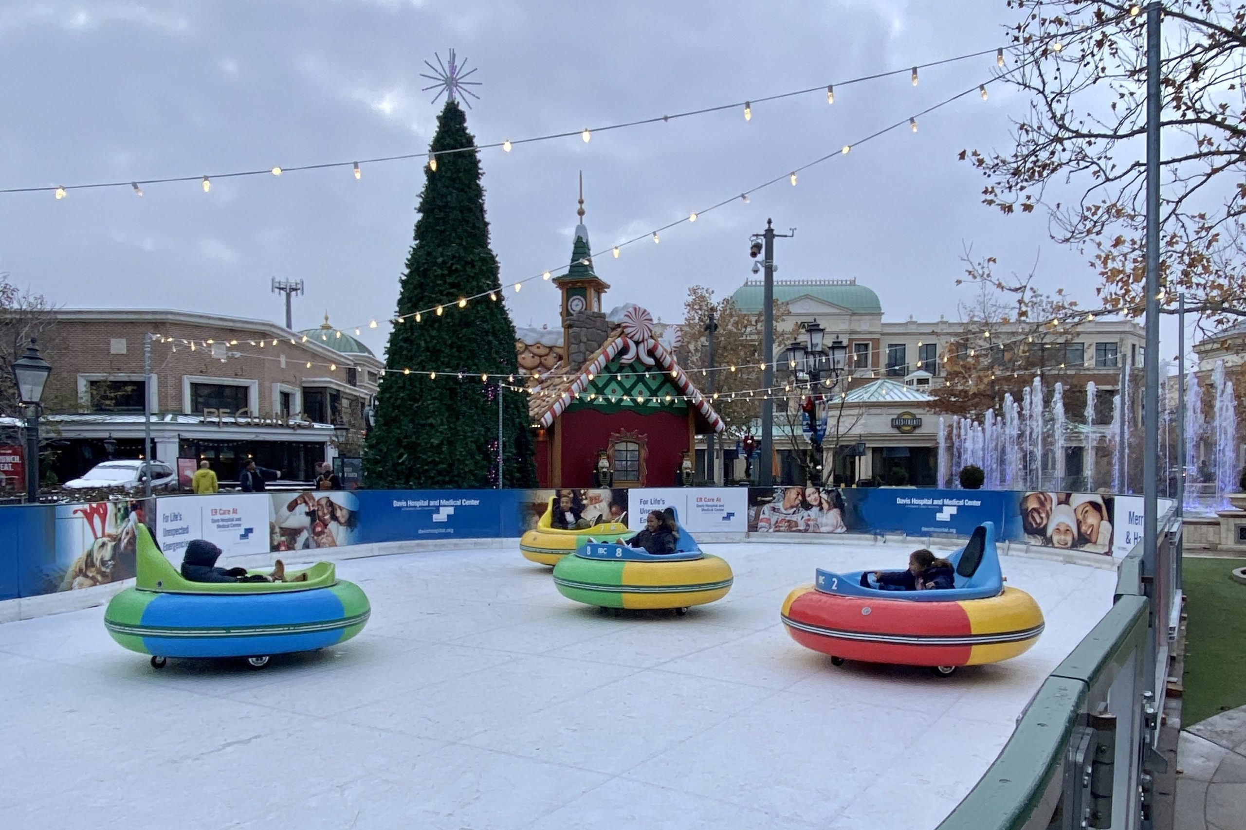 Ice Bumper Cars at Station Park in Farmington, Utah