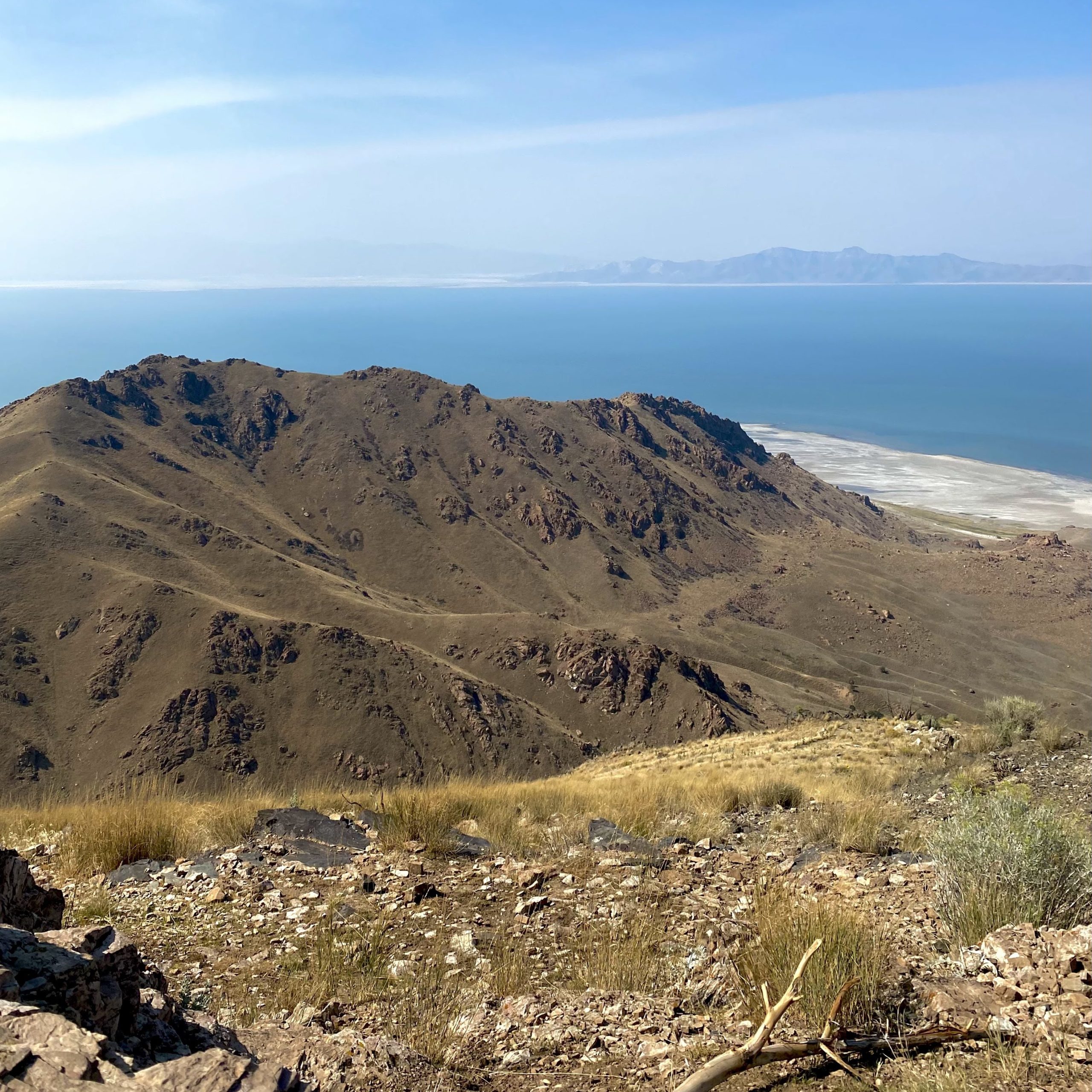 View from the Frary Peak trail on Antelope Island, Utah.