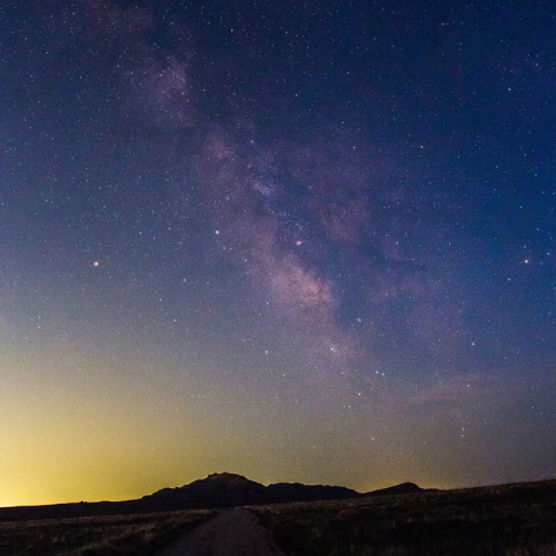 Starry sky at Antelope Island State Park
